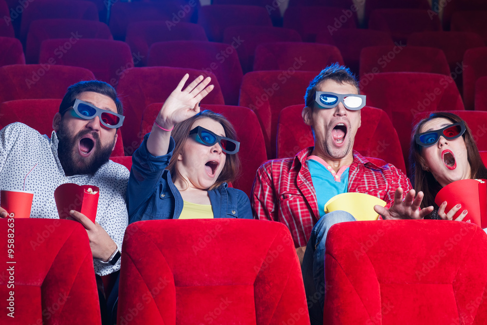 Obraz premium The people's emotions in the cinema