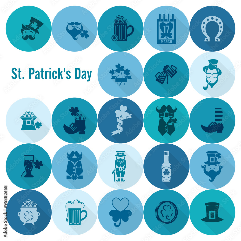 Saint Patricks Day Icon Set Saint Patricks Day Icon Set