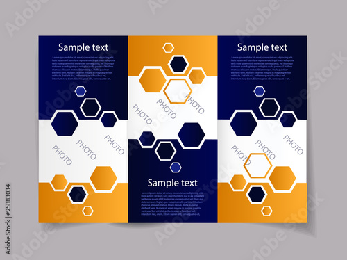 Graphic art vector illustration of paper brochure