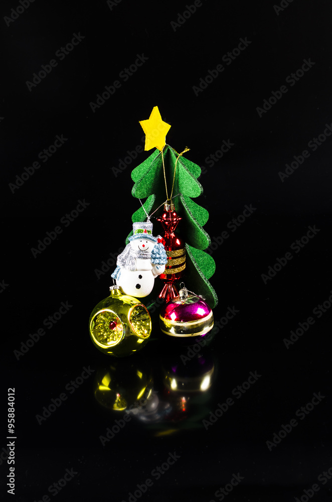 Christmas ball isolated on black background