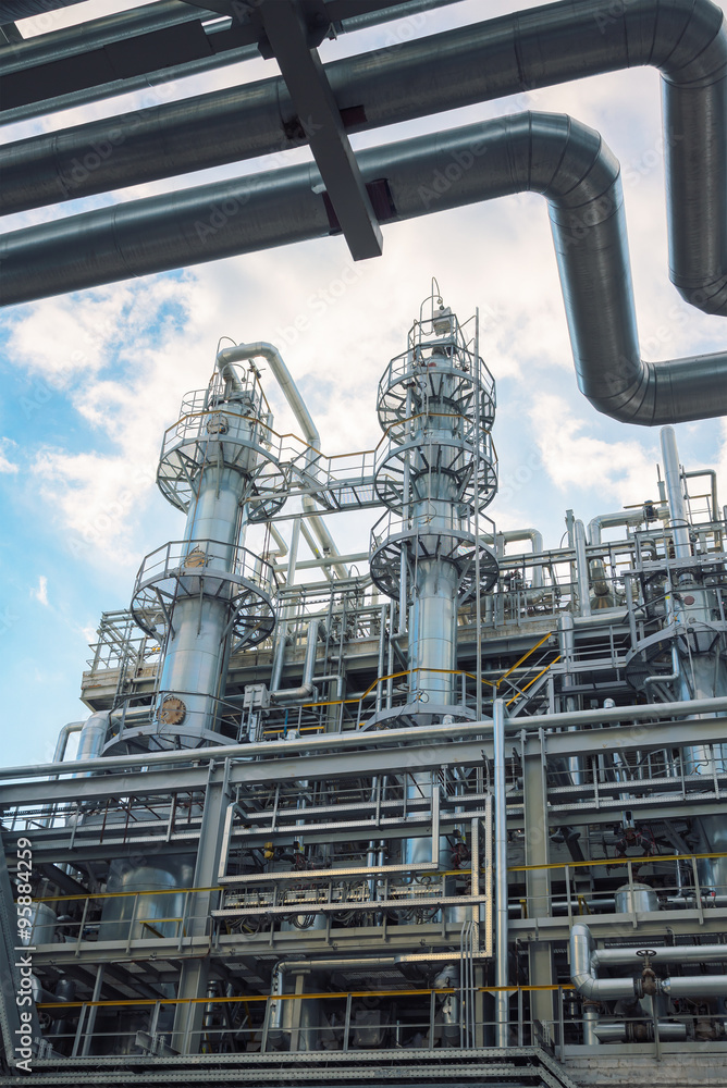 Fototapeta premium chemical factory producing synthetic rubber