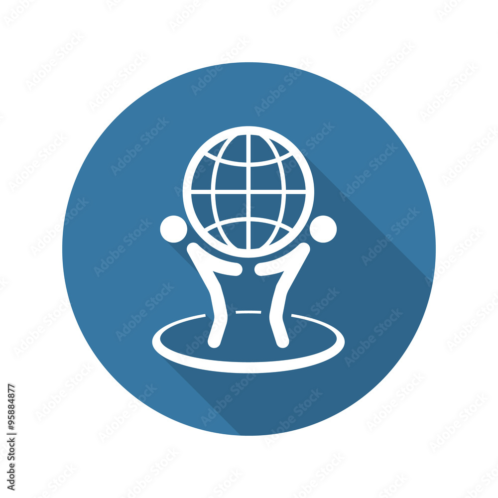 Global Business Icon. Flat Design. Global Business Icon. Flat Design.