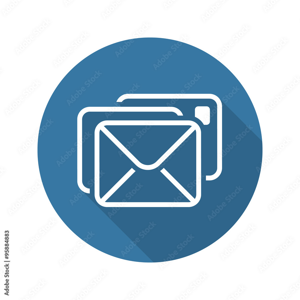 Correspondence Icon. Flat Design. Correspondence Icon. Flat Design.
