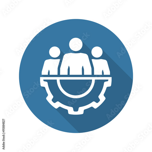 Technical Support Icon. Flat Design.