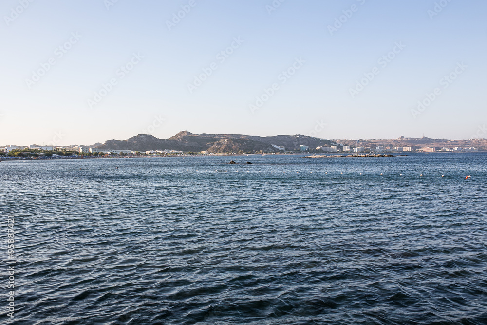 Fototapeta premium Beach at Rhodes island, Greece - Anthony Quinn bay
