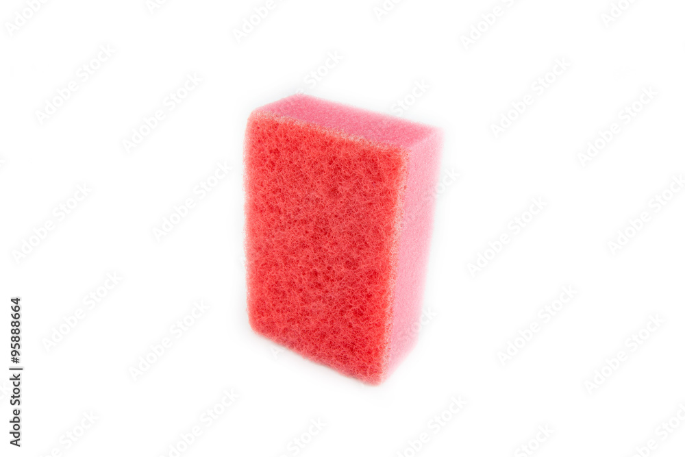 Sponge scouring pads on an isolated white background Sponge scouring pads on an isolated white background