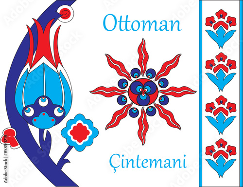Osmanlı Motifleri Lale Çintemani