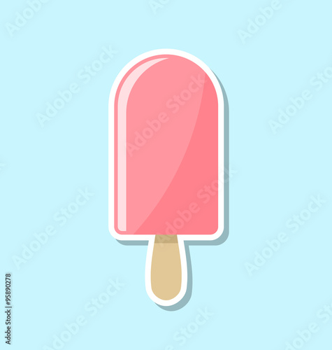 Retro and vintage flat popsicle icon