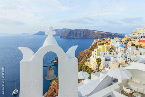 Beautiful Santorini, Mediterranean sea, Greece