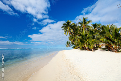 Fototapeta Naklejka Na Ścianę i Meble -  Beautiful tropical beach at exotic island in Pacific