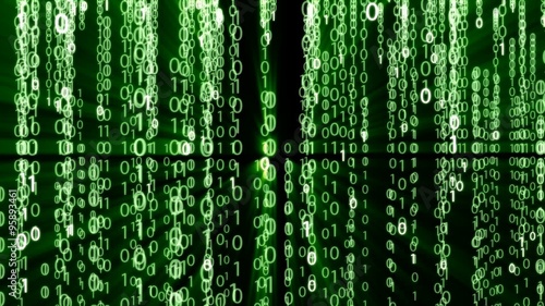 Матрица, вертикально падающий поток цифр