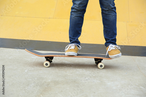 skateboarding at skatepark