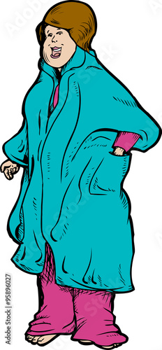 Smiling Lady in Robe