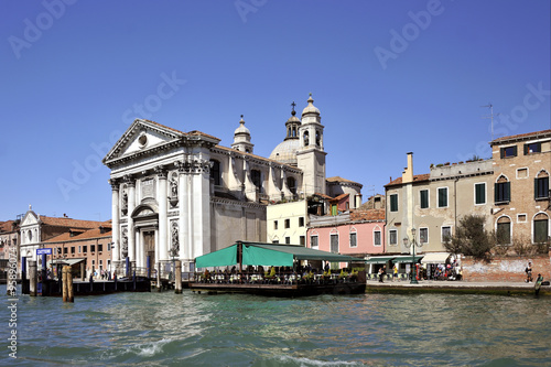 View of the Cathedral and palaces on the Grand Canal in Venice