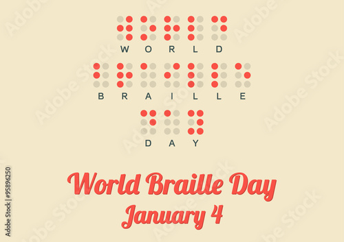 Poster for World Braille Day (January 4)