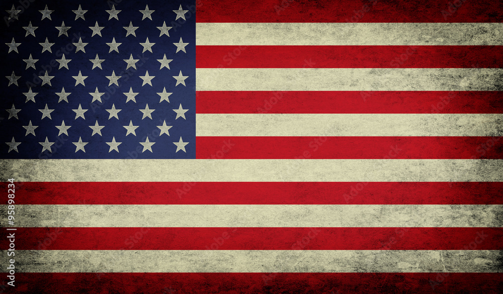 Naklejka premium Grunge USA Flag