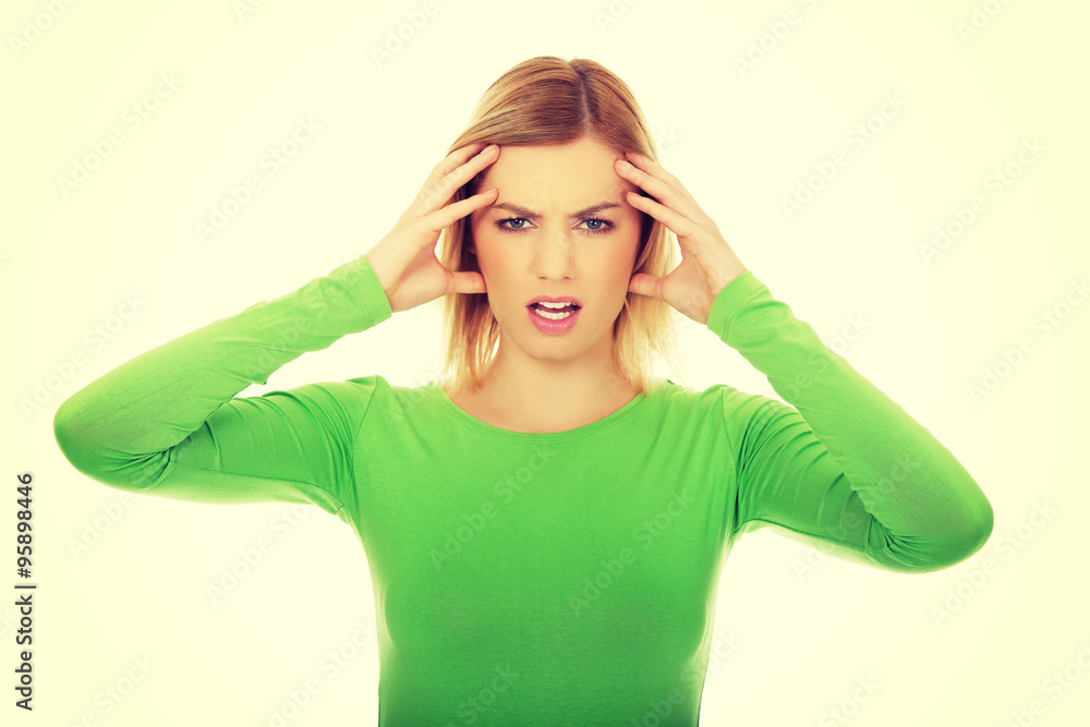 Frustrated woman screaming. Frustrated woman screaming.
