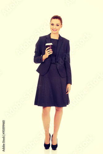 Businesswoman with a coffee.