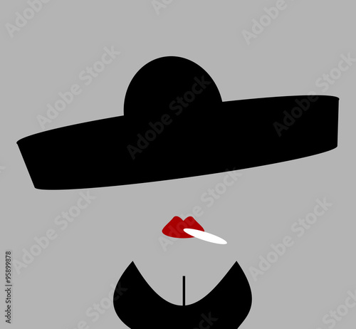 woman wearing sombrero and smoking marijuana