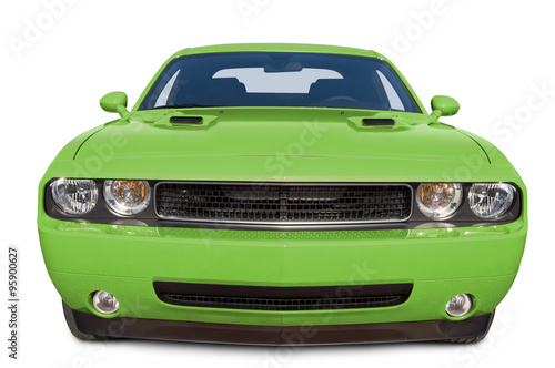 Konstfotografi Lime Green Muscle Car