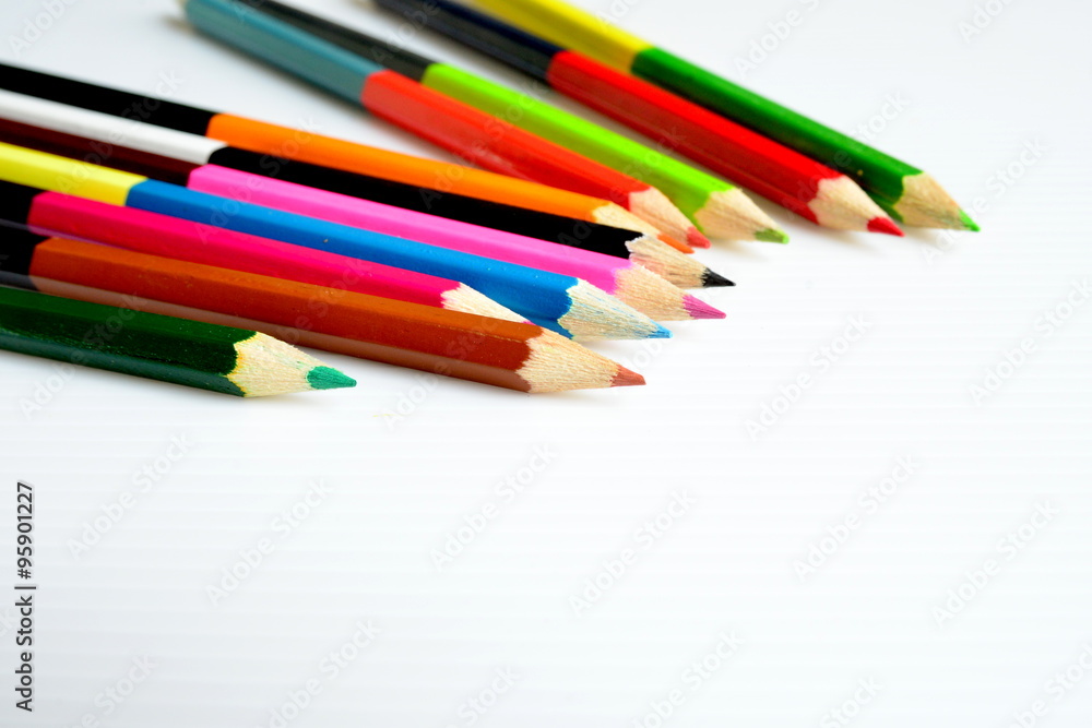 Colorful Pencils with blank space for inserting any text