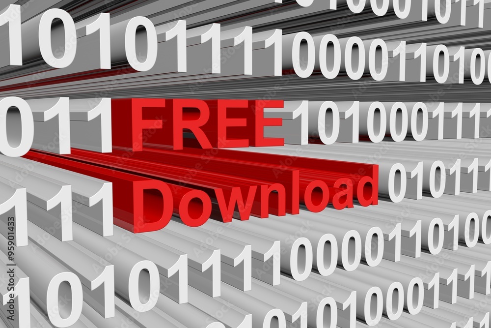 free download presented in the form of binary code