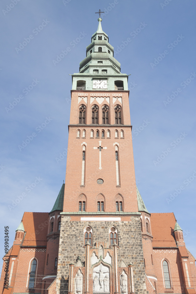 Poland, Upper Silesia, Gliwice, New saint Bartholomew Church Tow