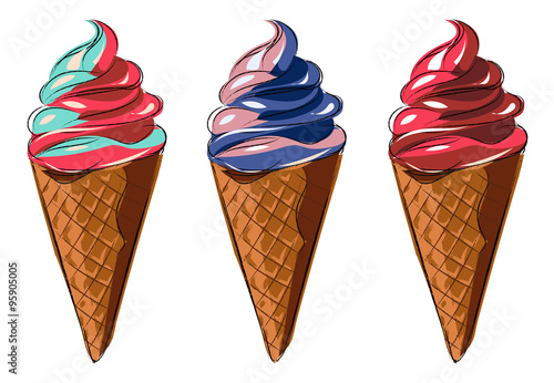 ice cream vector drawing
