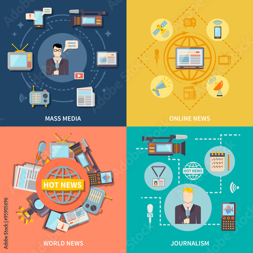 Journalism Icons Set