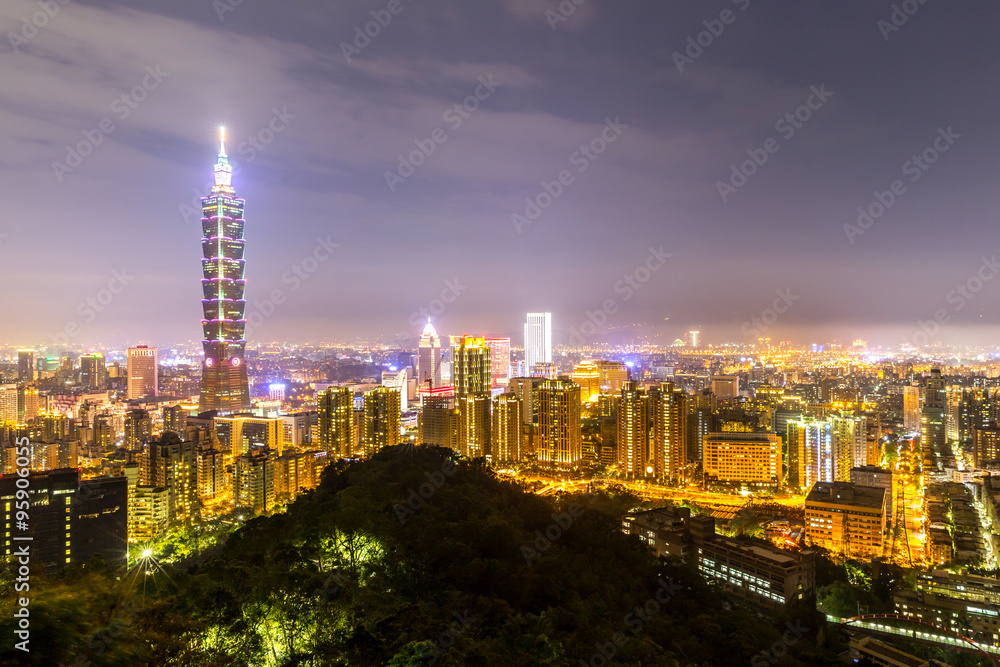 Fototapeta premium Taipei skyline