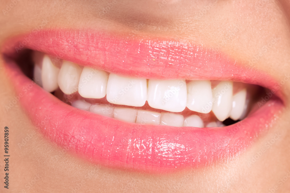 Healthy smile with beautiful white teeth Healthy smile with beautiful white teeth