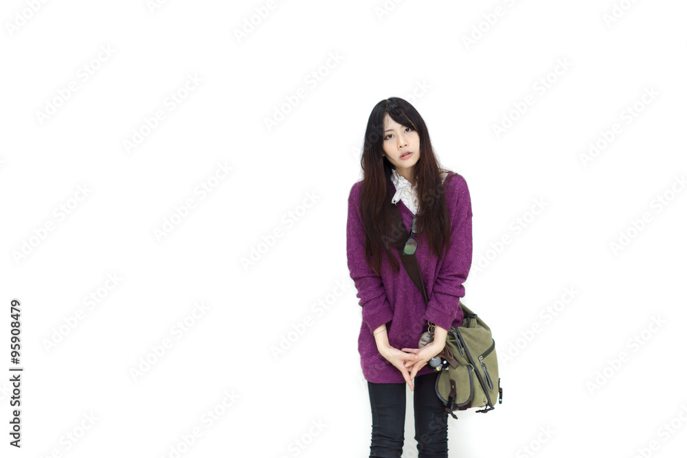Fototapeta premium Asian girl in casual wear