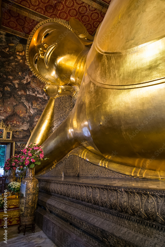 Reclining Buddha in Wat Pho, Bangkok,  Thailand