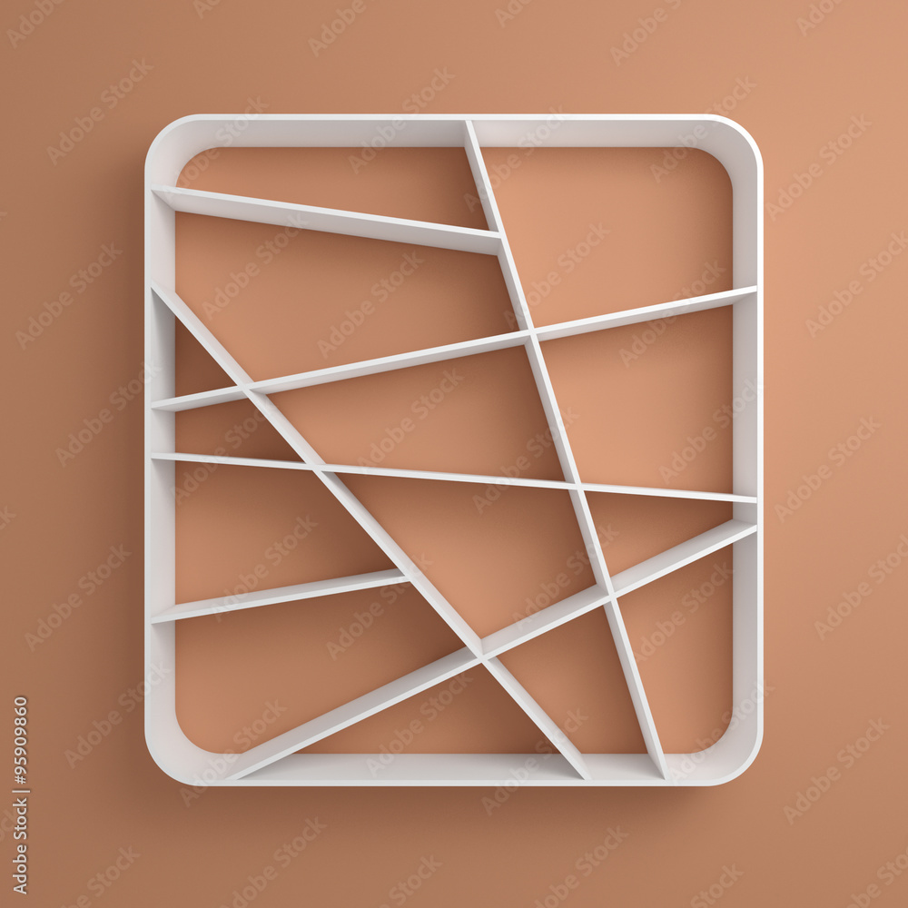 3d rendered modern shelves. 3d rendered modern shelves.