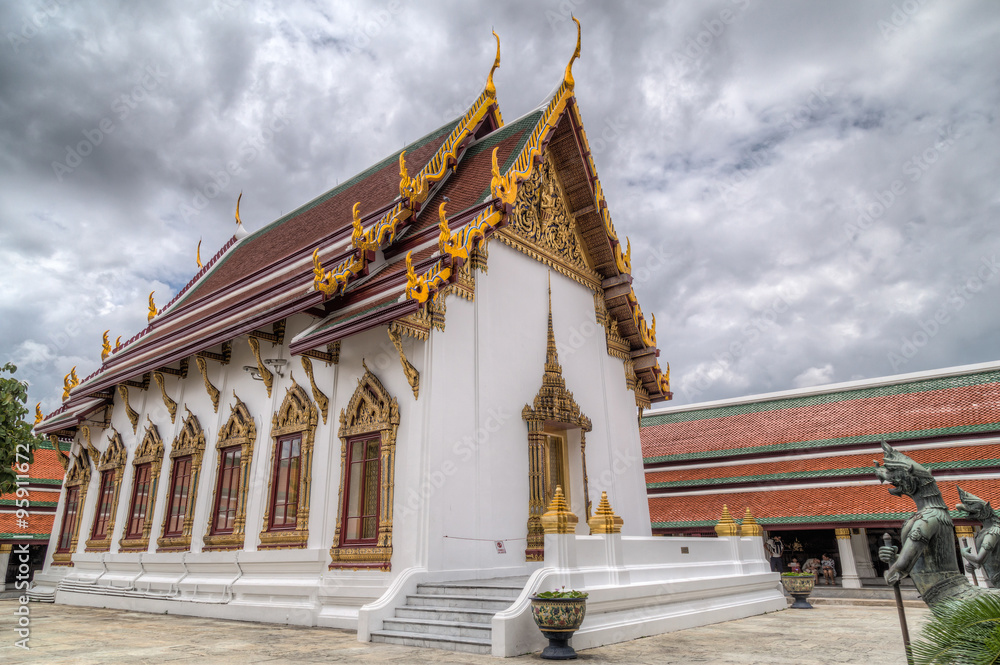 Naklejka premium Hor Phra Naga in The Temple of the Emerald Buddha complex