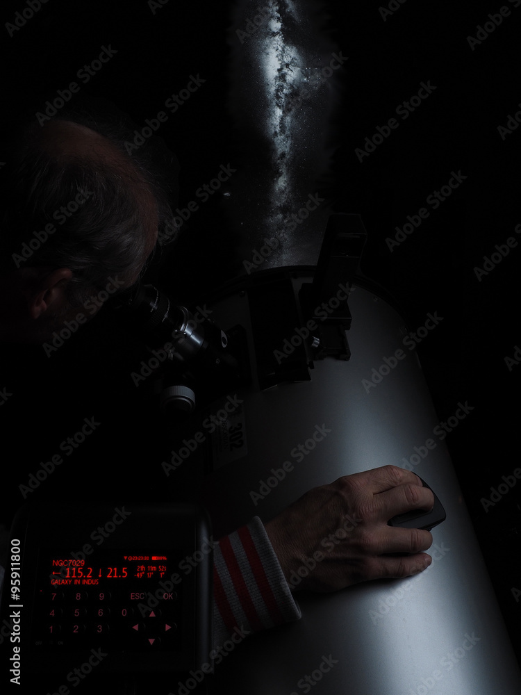 Melbourne, Australia, 2015, November 14: Amateur astronomer with dobsonian reflector telescope looking at the Milk way
Melbourne, Australia, 2015, November 14: Amateur astronomer with dobsonian reflector telescope looking at the Milk way