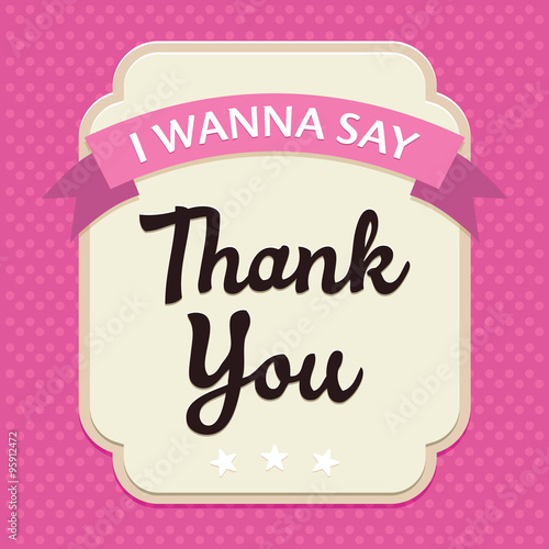 Template frame design for Thank YOU card