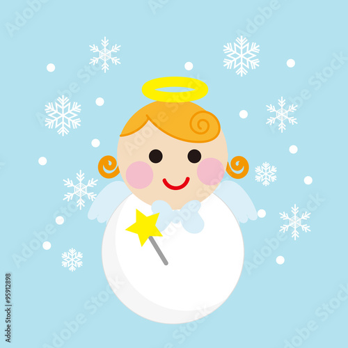 天使　クリスマス素材