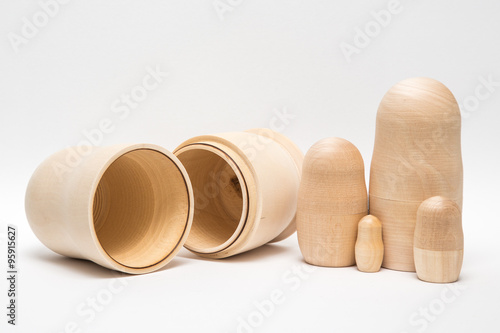 Russian wooden dolls express the loss of a parent photo