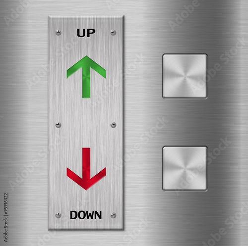 Up and Down metallic button