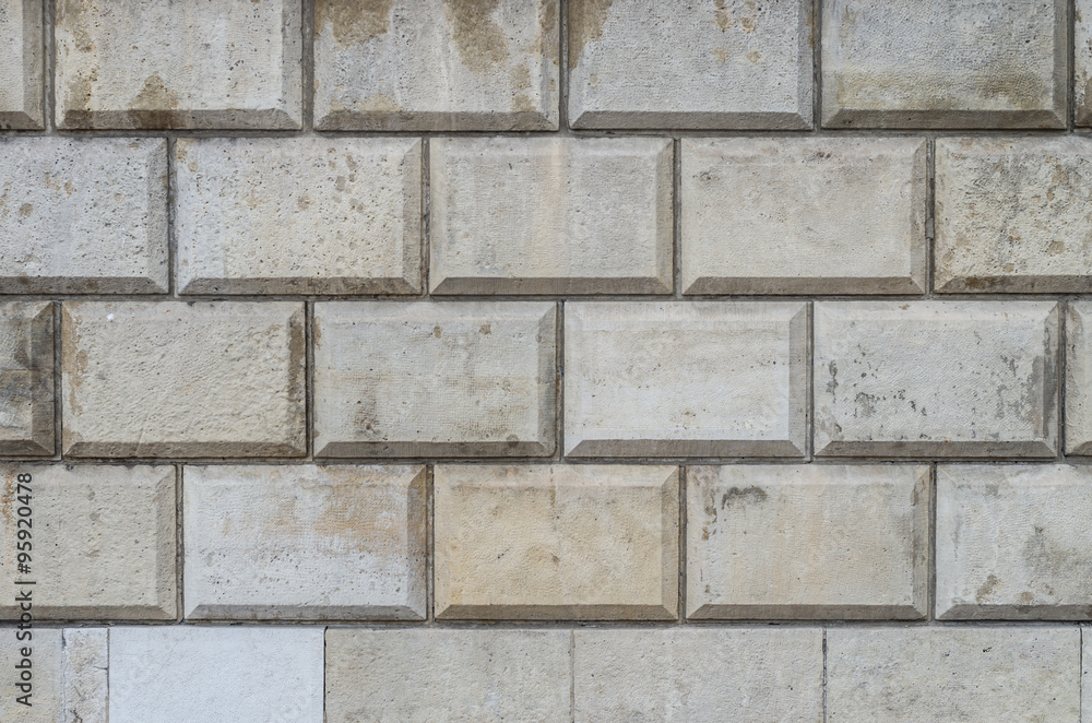 Naklejka premium Bossage - old wall made of sandstones