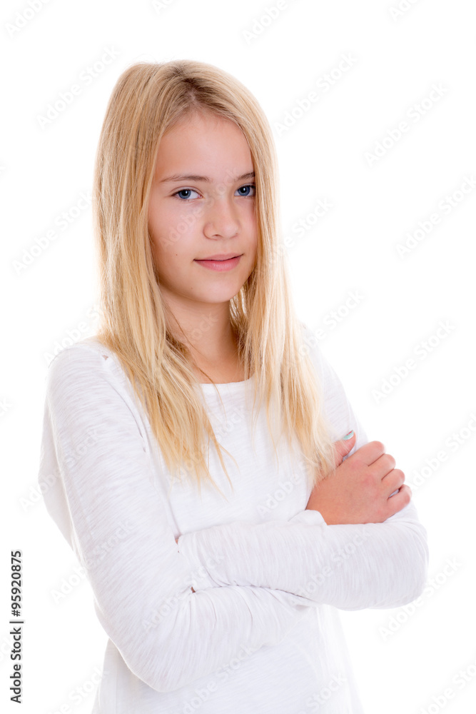 nice blond girl with crossed arms nice blond girl with crossed arms