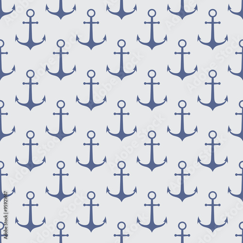 Vector seamless pattern with anchors