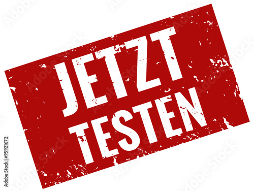 Jetzt testen stempel rot 