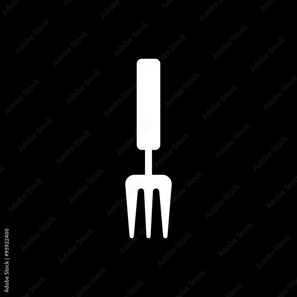 The rake icon. Raking symbol. Flat The rake icon. Raking symbol. Flat