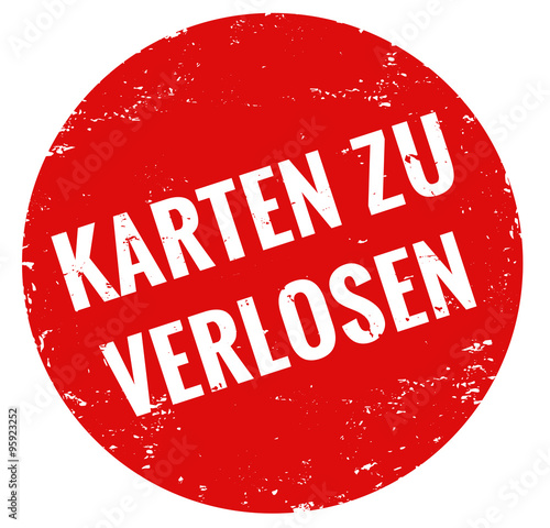 Karten zu verlosen stempel rot 