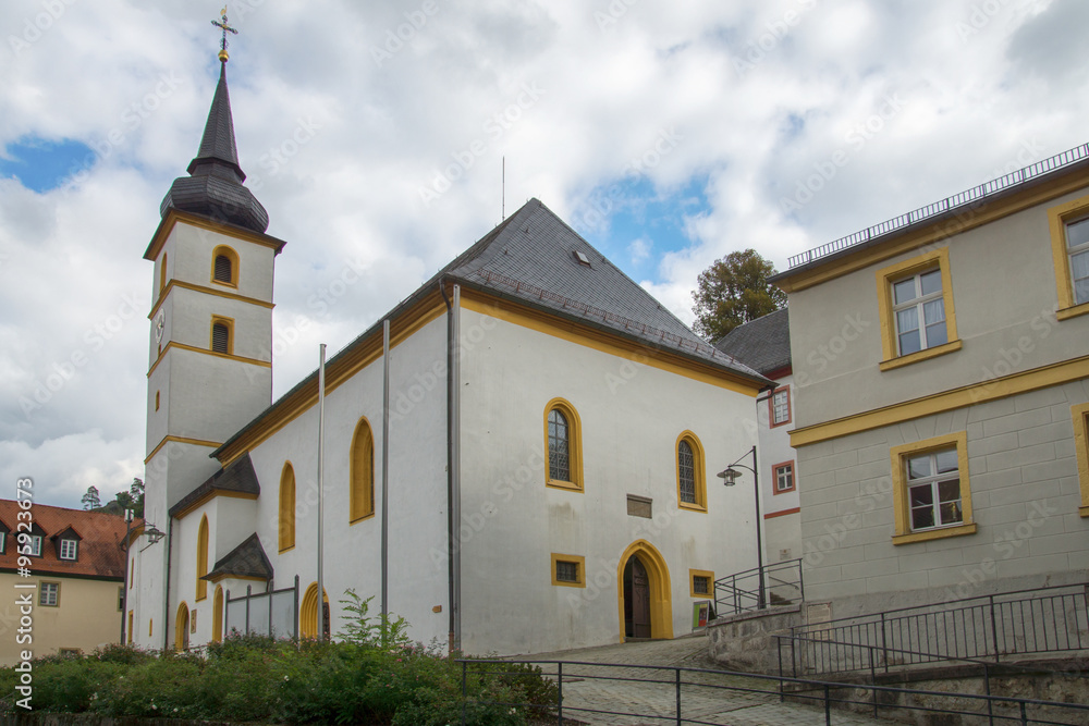 Kirche St. Bartholomäus in Pottenstein, Oberfranken, Deutschland
