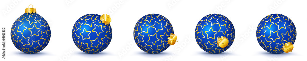 Vektor Weihnachtskugeln in blau - verschiedenen Perspektiven - Isoliert auf weißem Hintergrund - Jede Kugel ist gruppiert und mit weißer Hintergrund-Ebene. Vektor Weihnachtskugeln in blau - verschiedenen Perspektiven - Isoliert auf weißem Hintergrund - Jede Kugel ist gruppiert und mit weißer Hintergrund-Ebene.