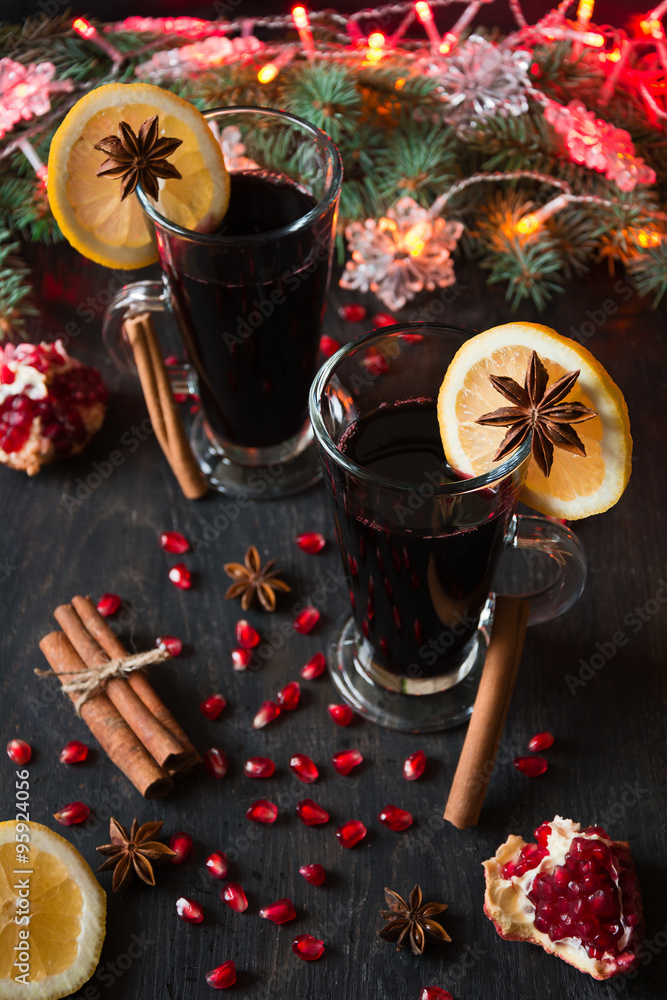 Mulled wine with spices Mulled wine with spices