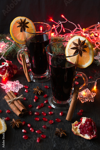 Mulled wine with spices